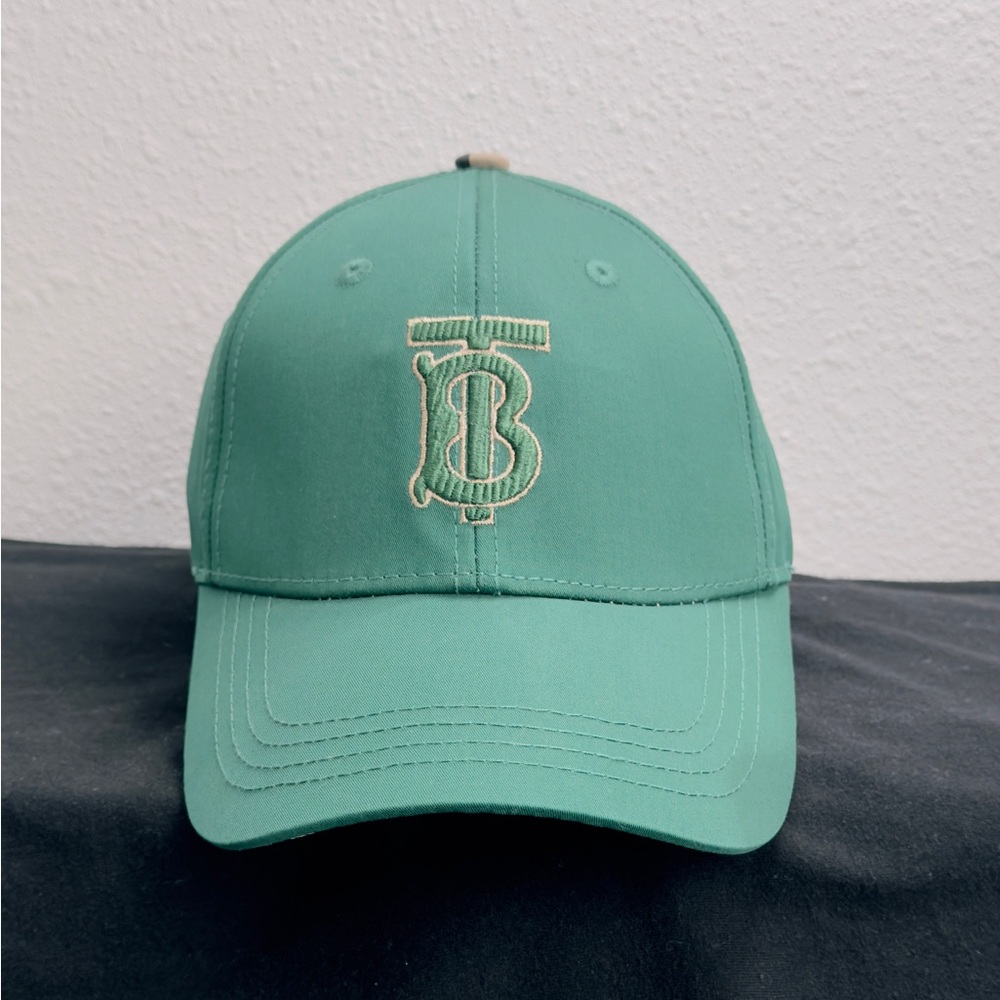 Burberry Green Cap with Embroidered Logo